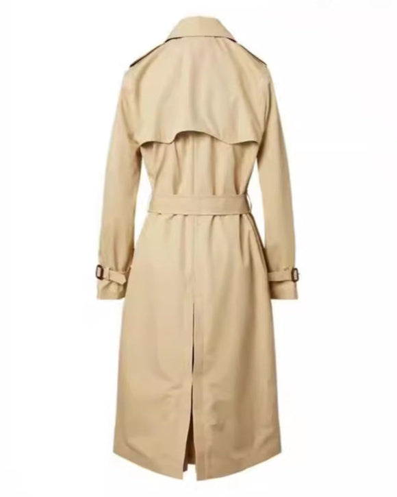 Women Iconic Double-Beasted Cotton Twill Trench Coat