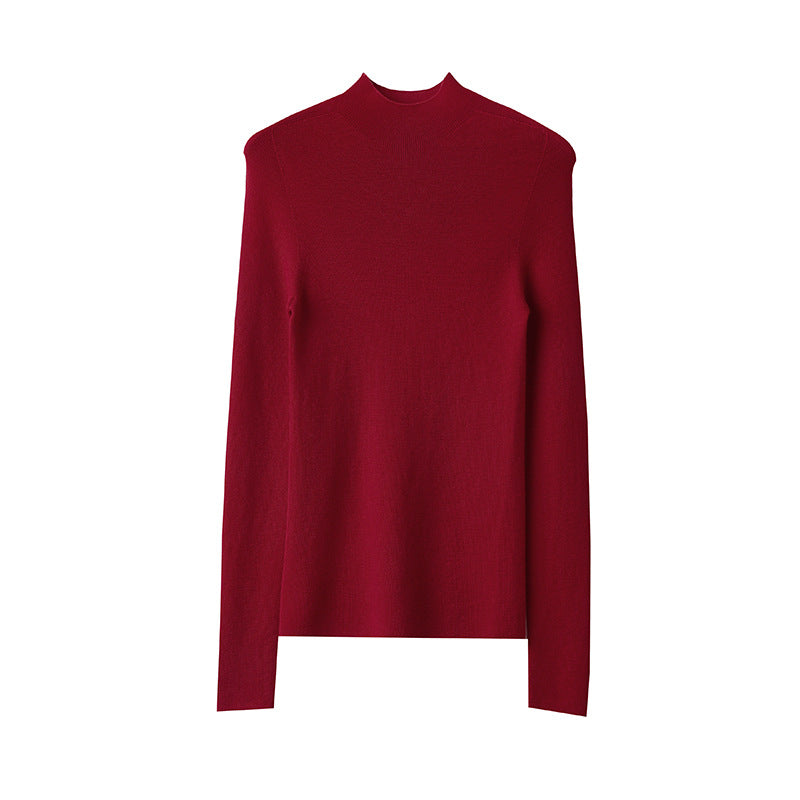Merino Wool Half Turtleneck Fit Jumper