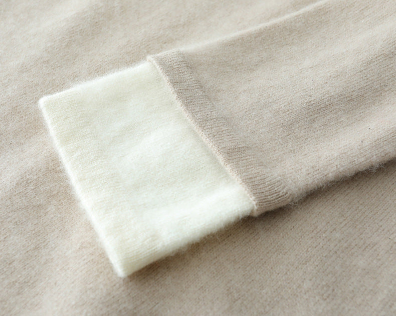 Women's Classic Collection: 100% Alxa Baby Cashmere-Wool Blend Jumper, Two-in-One Look