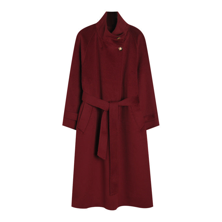 100% Wool Stand-collar 'A' Shape Coat