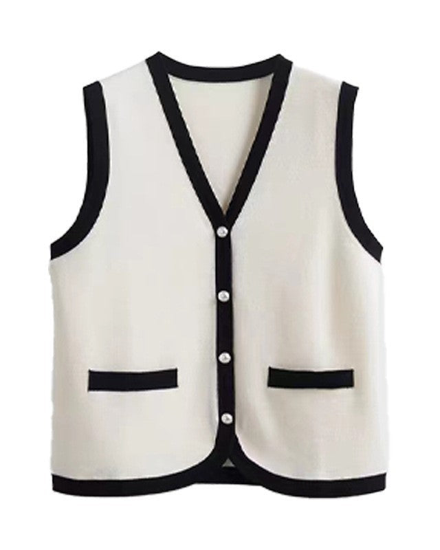 100% Ultra-fine Timeless Elegance Chanel-look Set - Cardigan, Vest & Skirt