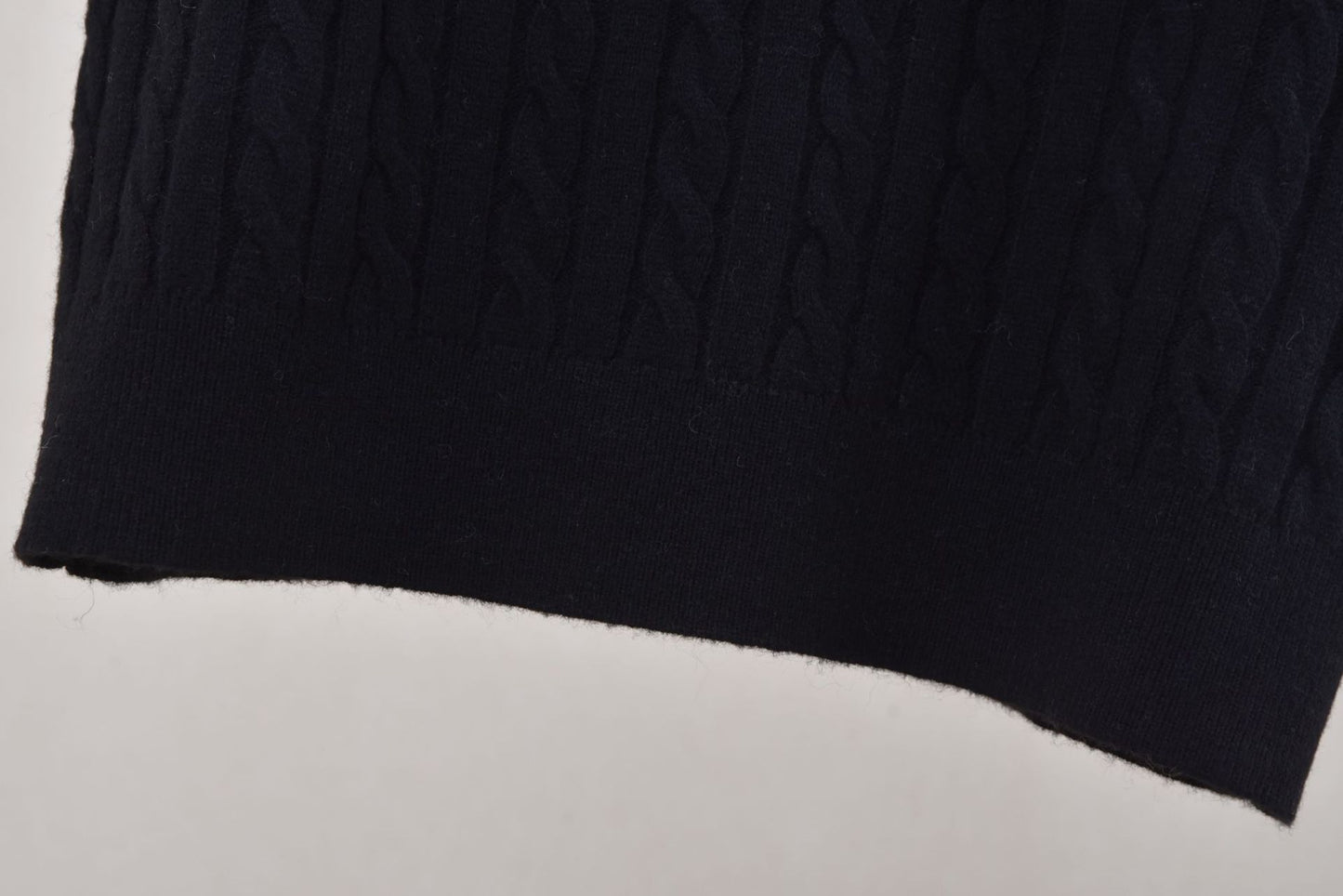 Women Chic and Elegant Cashmere-wool Blend Top - Cable Knit & Pearl-adorned Neckline