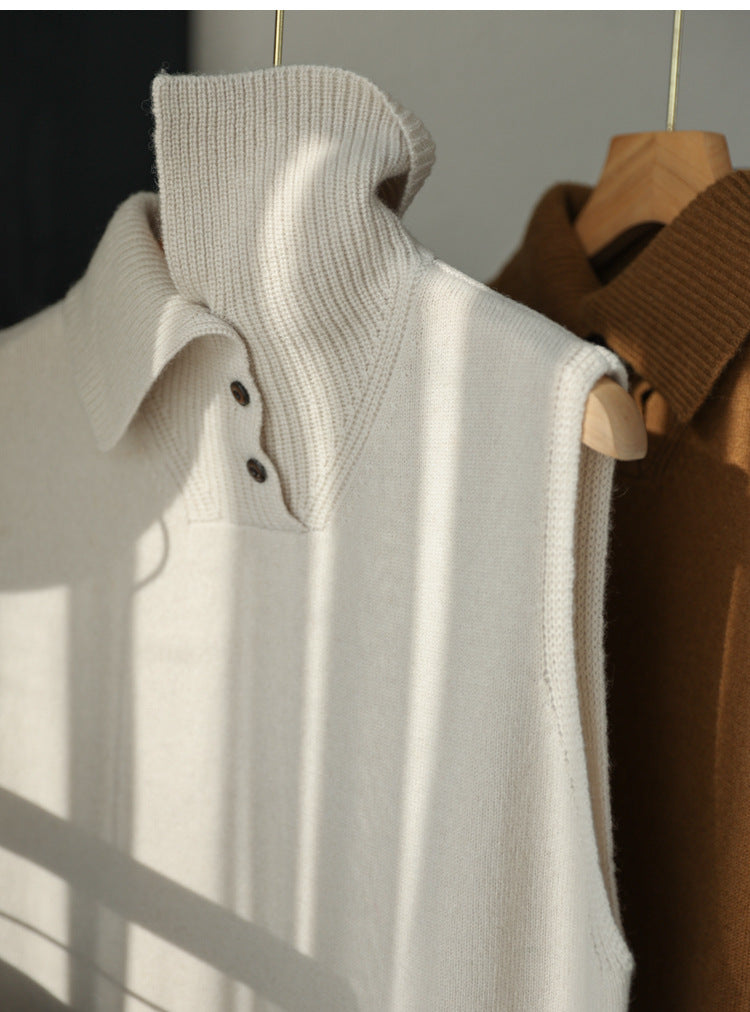 Wool Collar Vest