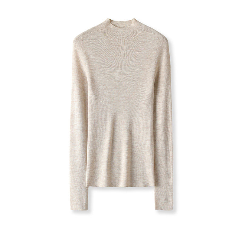 Merino Wool Half Turtleneck Fit Jumper