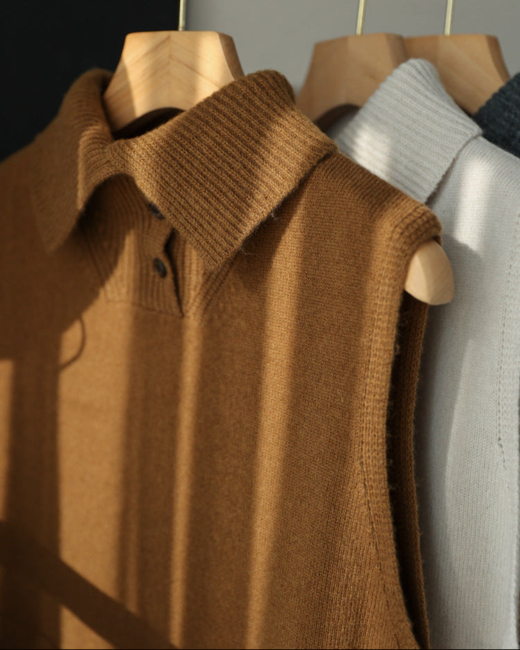 Wool Collar Vest