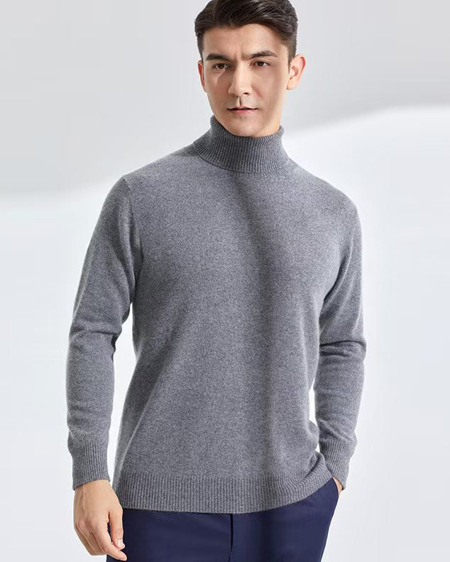 Audrie Men: 100% Cashmere Turtle Neck Jumper