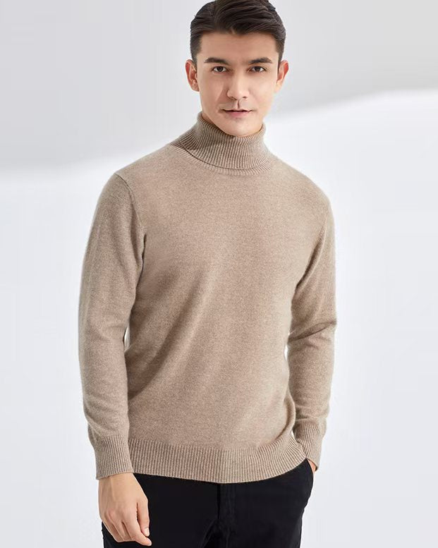 Audrie Men: 100% Cashmere Turtle Neck Jumper