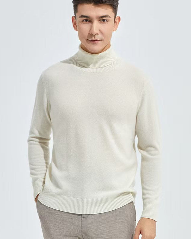 Audrie Men: 100% Cashmere Turtle Neck Jumper