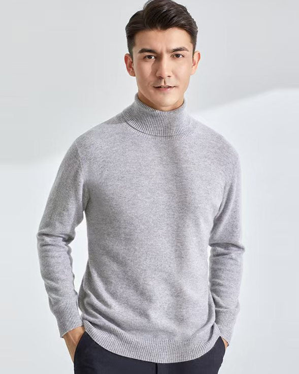 Audrie Men: 100% Cashmere Turtle Neck Jumper