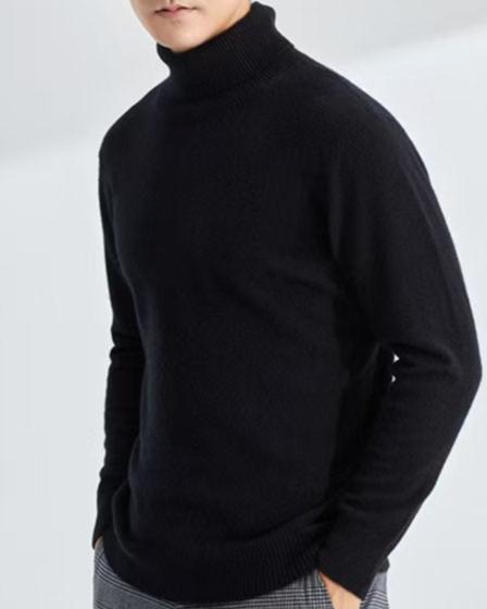 Audrie Men: 100% Cashmere Turtle Neck Jumper