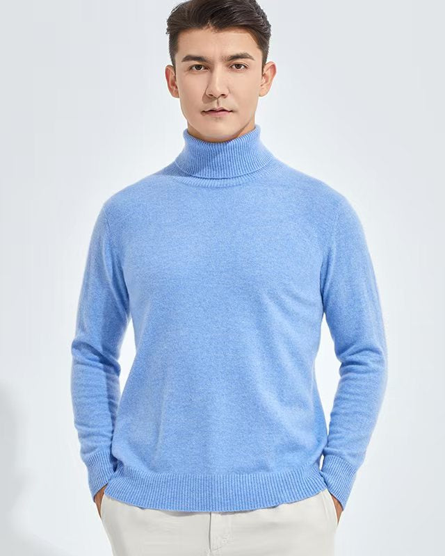 Audrie Men: 100% Cashmere Turtle Neck Jumper