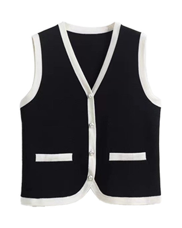 100% Ultra-fine Timeless Elegance Chanel-look Set - Cardigan, Vest & Skirt