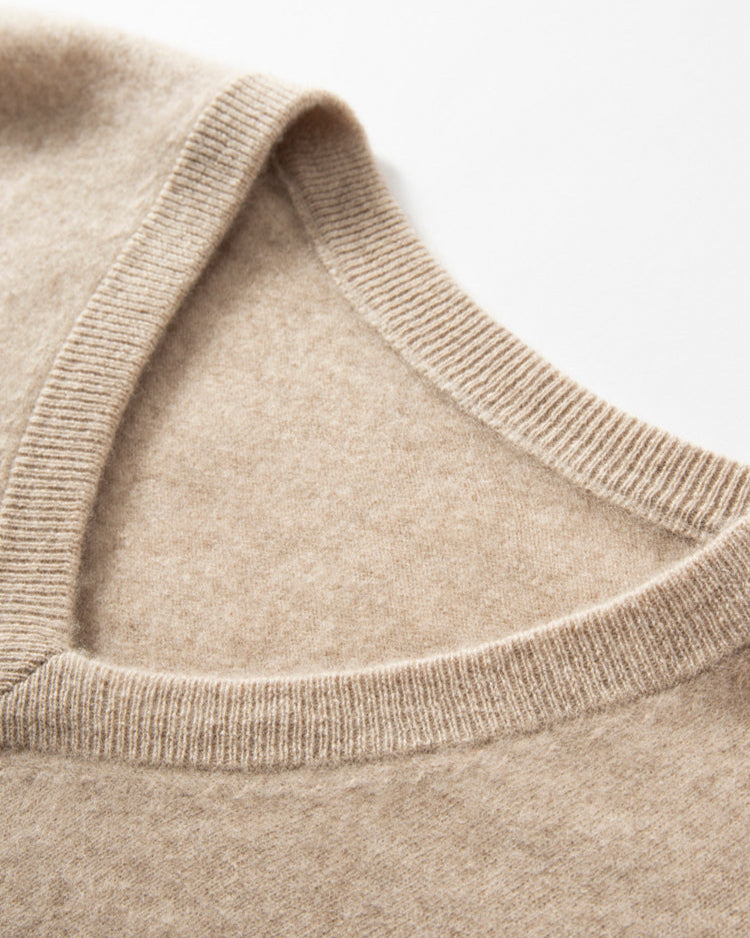 Men's Classic Collection: Ultra-fine 100% Cashmere and Wool Blend V-Neck Jumper (9 colours)