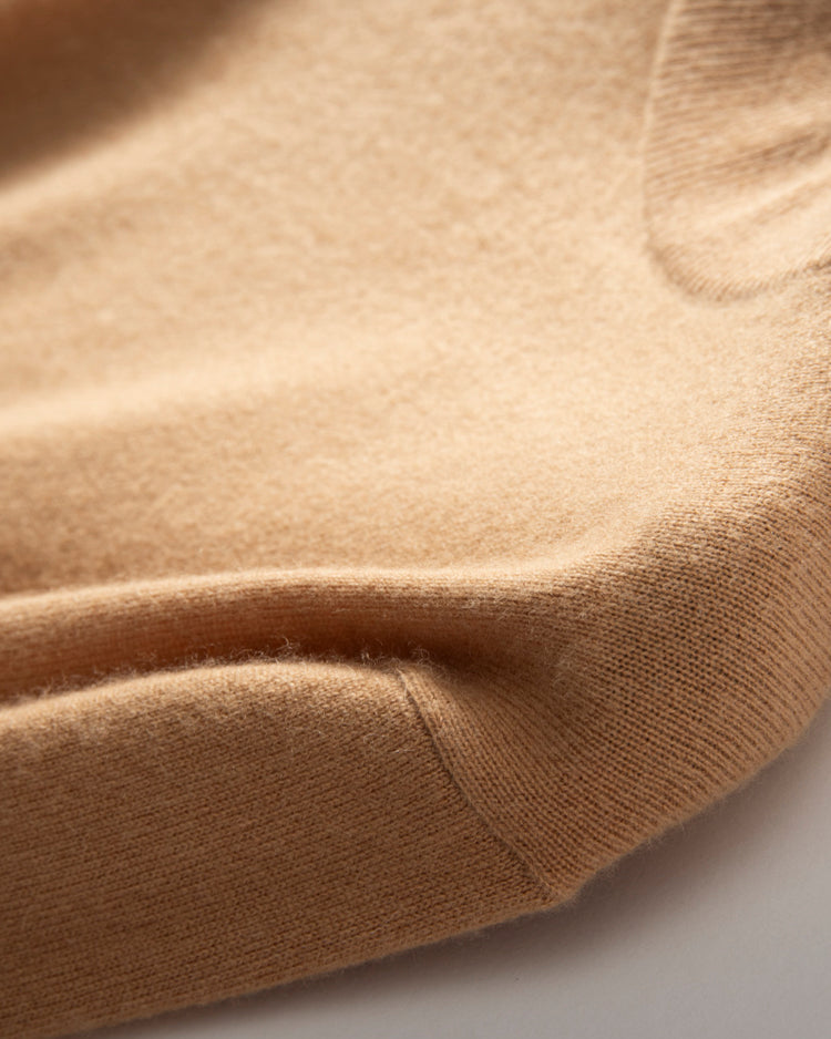 Men's Classic Collection: Ultra-soft 100% Cashmere and Wool Blend Mock Neck Jumper (14 colours)