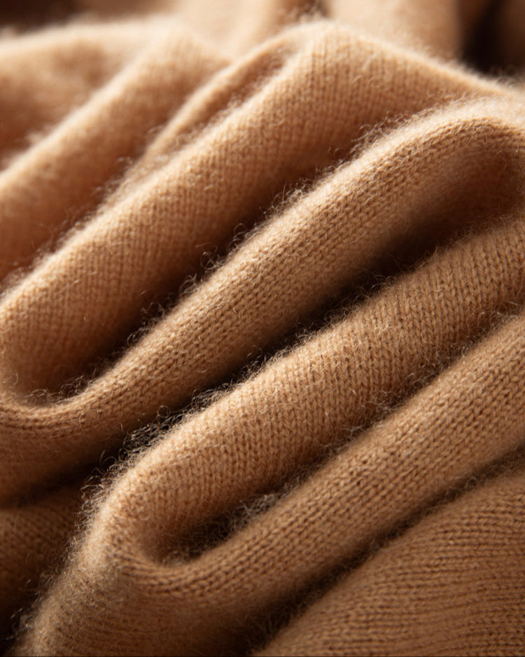 Men's Classic Collection: Ultra-soft 100% Cashmere and Wool Blend Mock Neck Jumper (14 colours)
