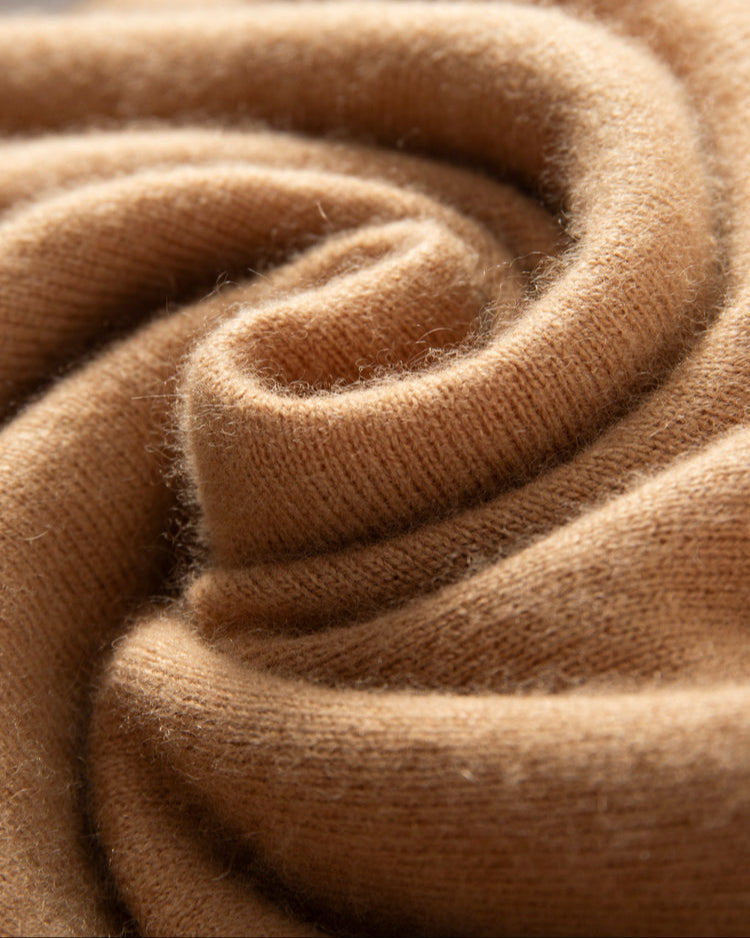 Men's Classic Collection: Ultra-soft 100% Cashmere and Wool Blend Mock Neck Jumper (14 colours)