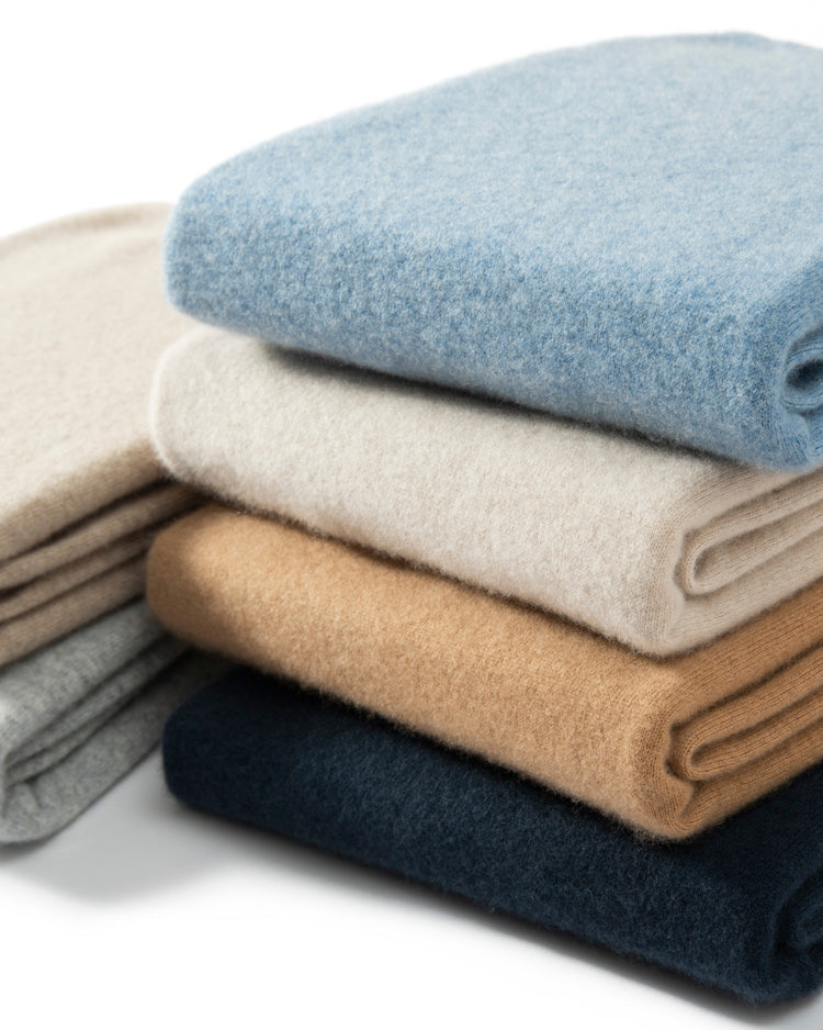 Men's Classic Collection: Ultra-soft 100% Cashmere and Wool Blend Mock Neck Jumper (14 colours)