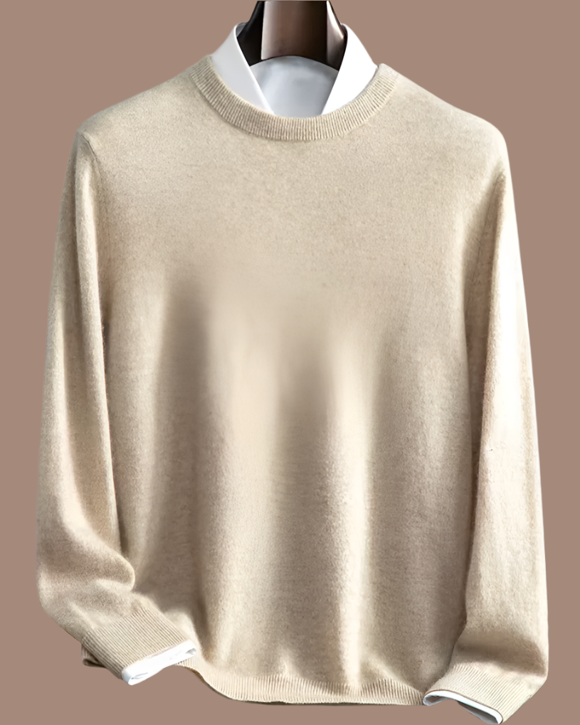 Audrie Men: 100% Cashmere Crew Neck Jumper