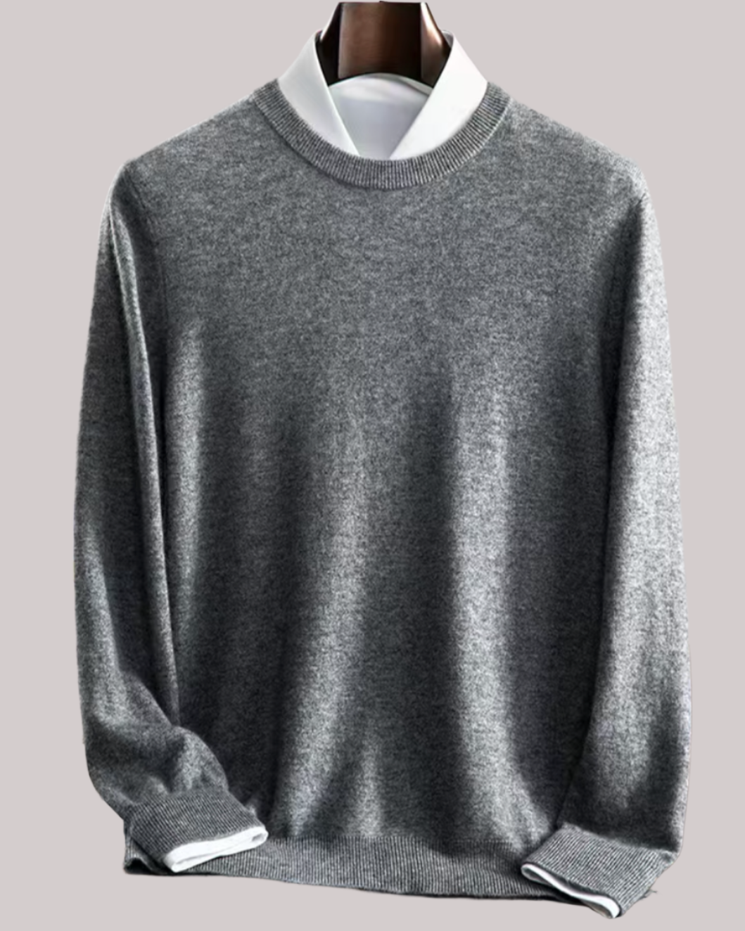 Audrie Men: 100% Cashmere Crew Neck Jumper