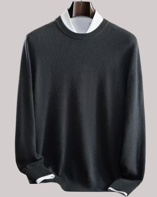 Audrie Men: 100% Cashmere Crew Neck Jumper