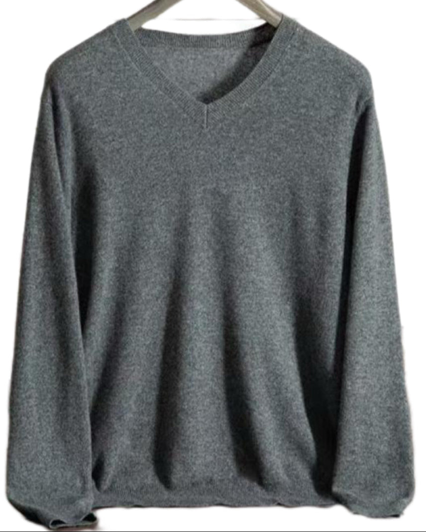 Men's Classic Collection: Ultra-soft 100% Cashmere V Neck Jumper (5 colours)
