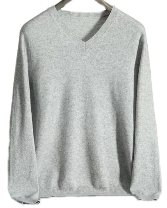 Men's Classic Collection: Ultra-soft 100% Cashmere V Neck Jumper (5 colours)