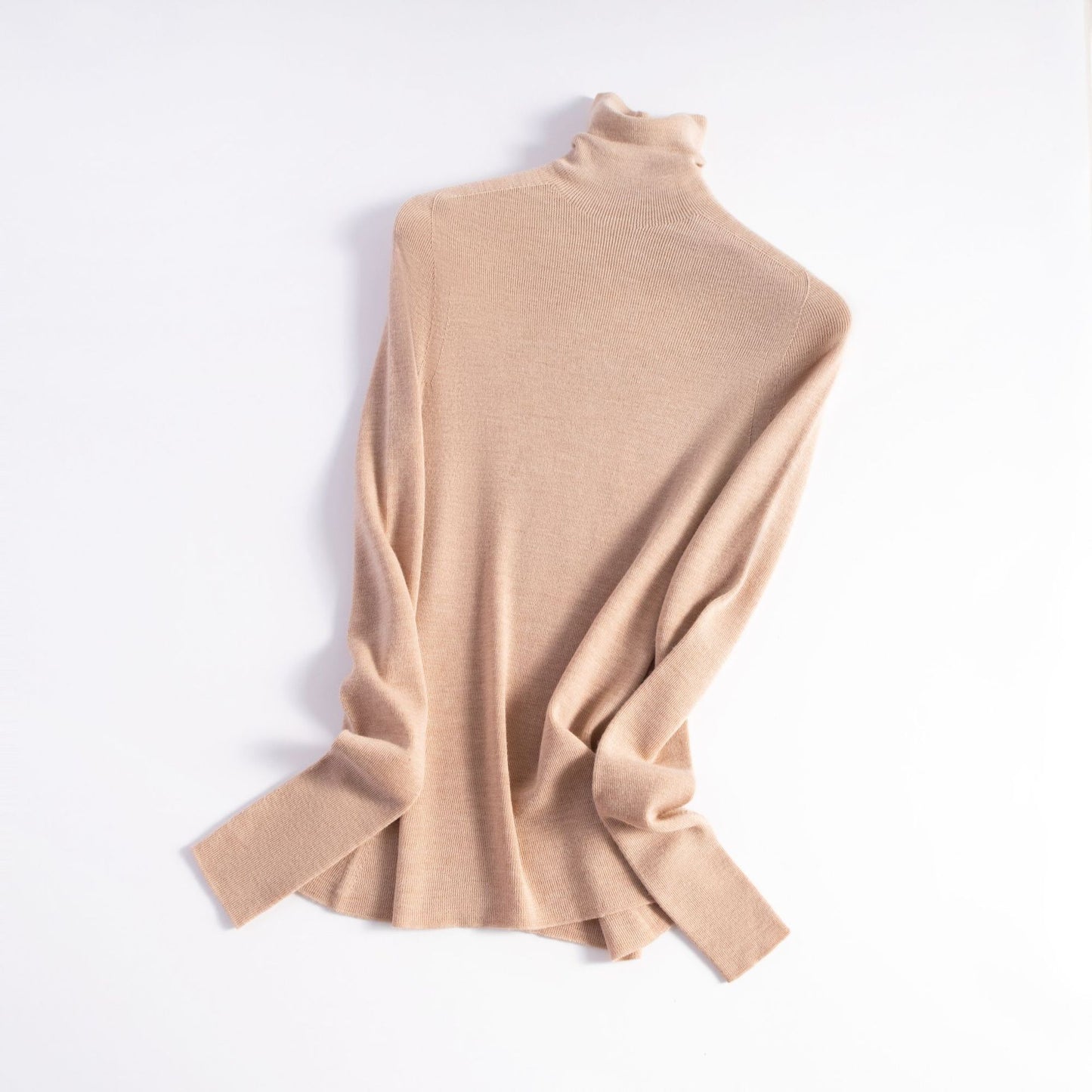 Audrie Women: 2025 Spring 100% Ultra-fine Merino Timeless Turtleneck Jumper