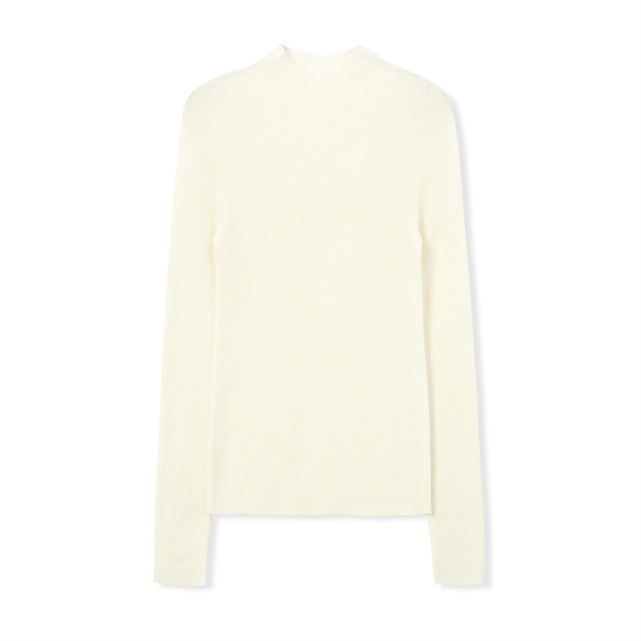 Merino Wool Half Turtleneck Fit Jumper