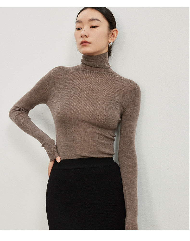 Audrie Women: 2025 Spring 100% Ultra-fine Merino Timeless Turtleneck Jumper