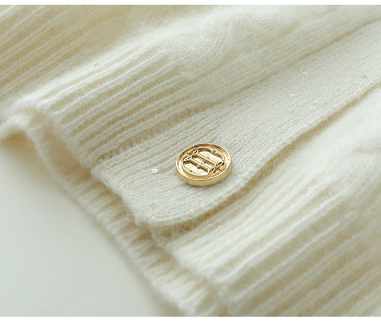 Audrie Women: Premium 100% Cashmere Vest and Cardigan