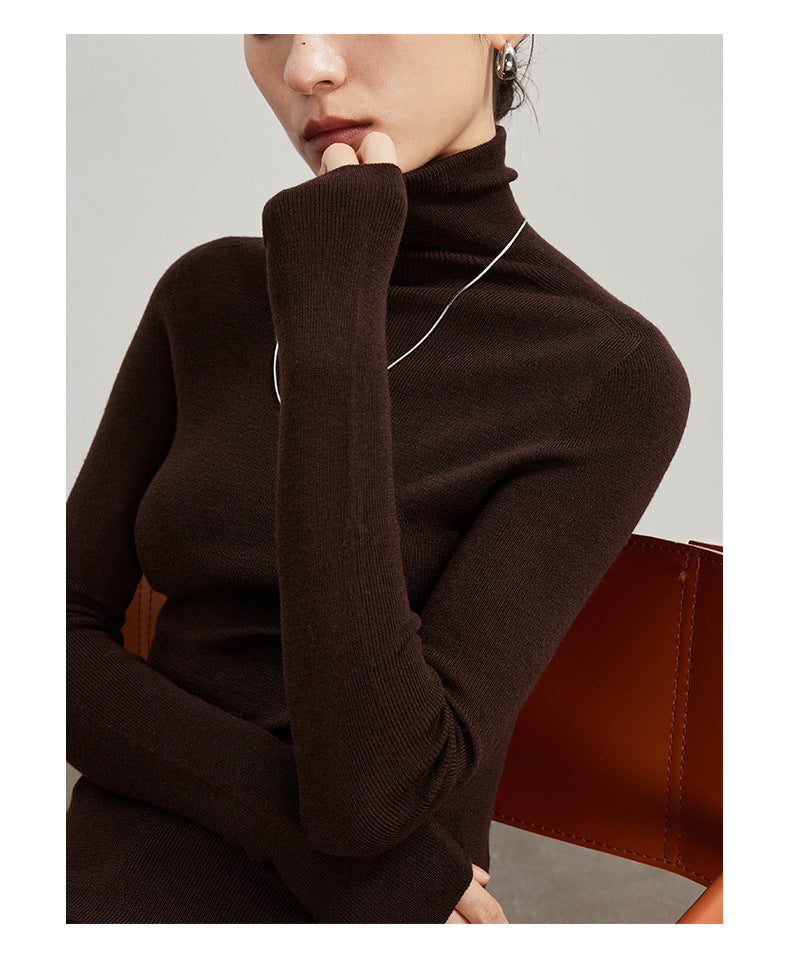 Audrie Women: 2025 Spring 100% Ultra-fine Merino Timeless Turtleneck Jumper