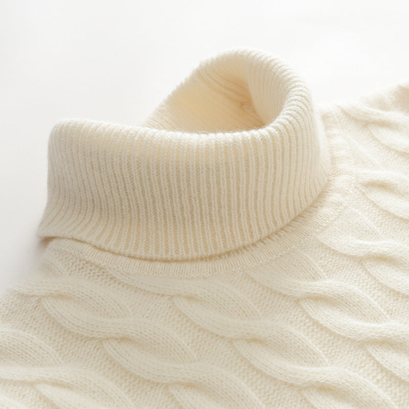 Audrie Women: 100% Cashmere Turtleneck Cable-Knit Jumber