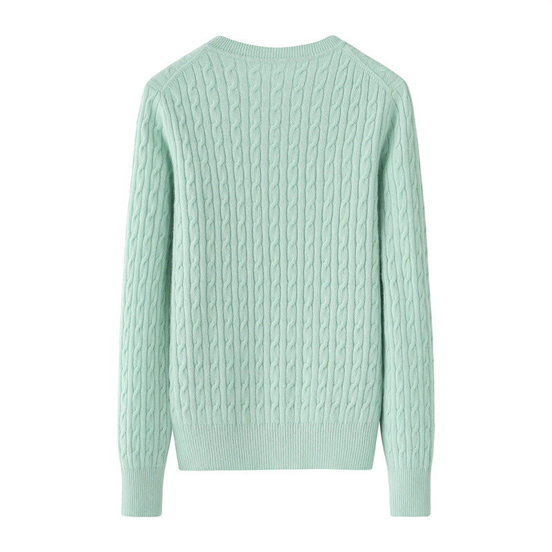 Audrie Women: 100% Cashmere Marcaron Cable-knit Jumper