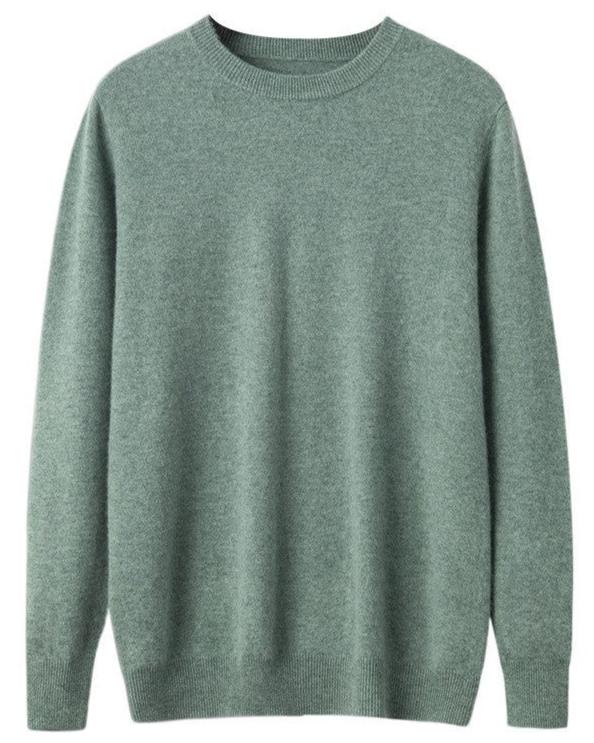 Audrie Men: 100% Cashmere-Wool Blend Crew Neck Jumper