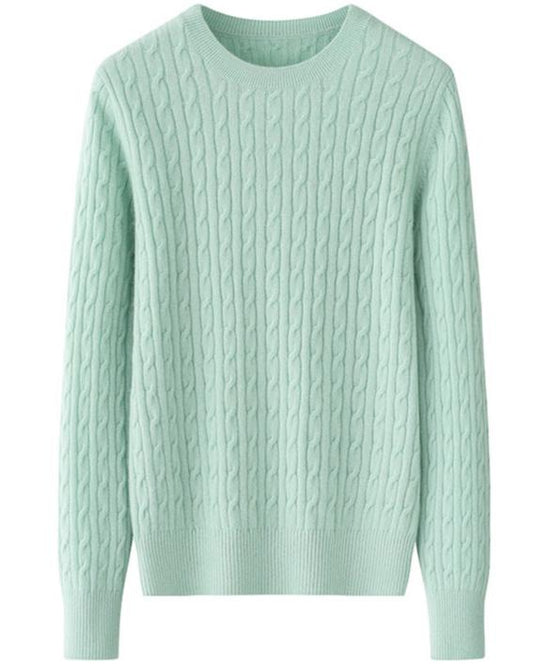 Audrie Women: 100% Cashmere Marcaron Cable-knit Jumper