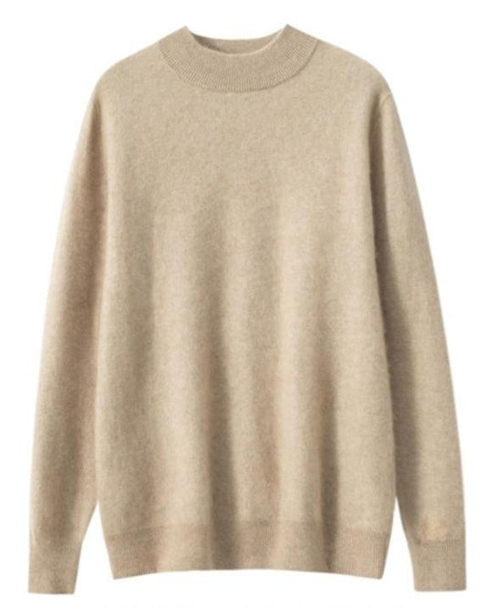 Audrie Men: 100% Cashmere-Wool Blend Mock Neck Jumper