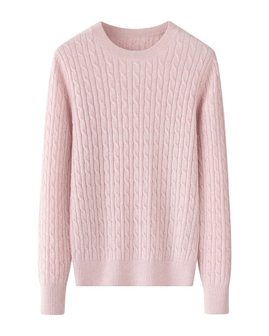 Audrie Women: 100% Cashmere Marcaron Cable-knit Jumper