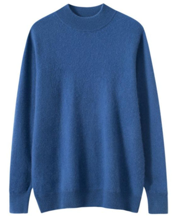 Audrie Men: 100% Cashmere-Wool Blend Mock Neck Jumper