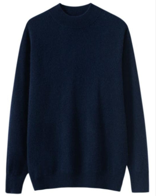 Audrie Men: 100% Cashmere-Wool Blend Mock Neck Jumper