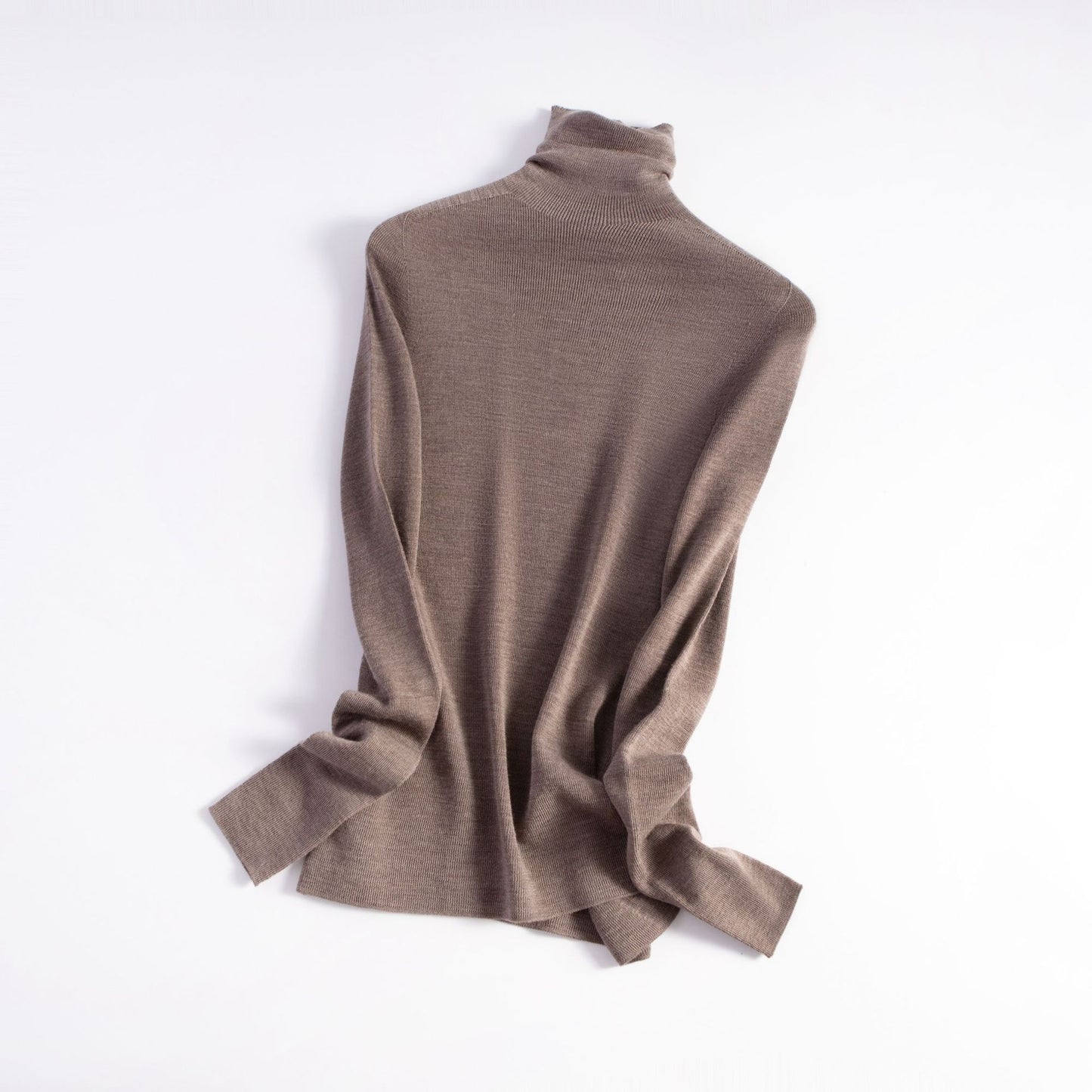 Audrie Women: 2025 Spring 100% Ultra-fine Merino Timeless Turtleneck Jumper